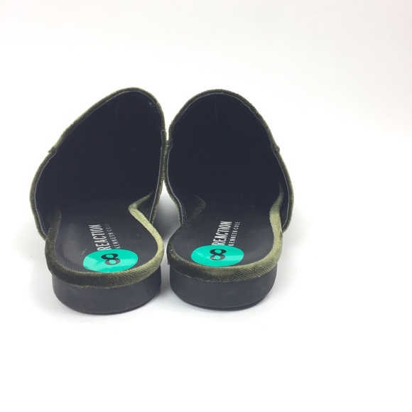Kenneth Cole Reaction Studded Velour Mules, Green - Picture 4 of 6